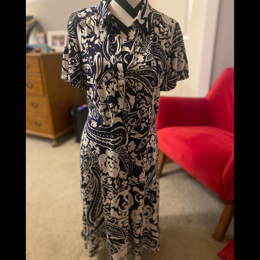 Banana Republic silk/cotton dress summer/fall